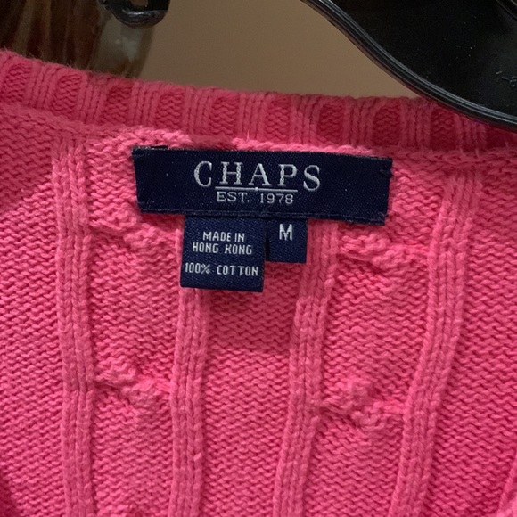 Hot pink Chaps sweater! - Picture 3 of 4